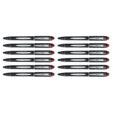 Liquid ink ballpoint pen Uni-Ball Rollerball Jestsream SX-210 Red 12 Units