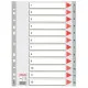 Seperators Esselte Numbered Grey A4 12 Sheets (10 Units)