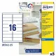 Printer Labels Avery J8562 25 Sheets 99,1 x 33,9 mm Transparent (5 Units)