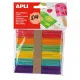 Materials for Handicrafts Apli Multicolour Wood 114 x 10 mm Iced lolly stick (5 Units) (50 Units)
