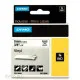 Laminated Tape for Labelling Machines Rhino Dymo ID1-9 White Black 9 x 5,5 mm Stick (5 Units)
