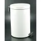 Papelera con Pedal Blanco Acero Inoxidable Redondo 12 L
