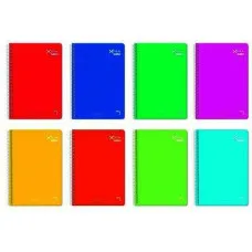 Cuaderno Pacsa Multicolor Cuarto 80 Hojas 5 Piezas
