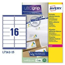 Adhesivos/Etiquetas Avery L7162-15 99,1 x 33,9 mm Blanco 15 Hojas