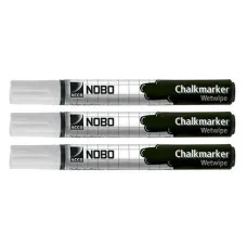 Liquid chalk marker Nobo White (3 Pieces)