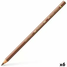 Colouring pencils Faber-Castell Polychromos Brown 6 Pieces