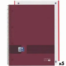 Cuaderno Oxford European Book Write&Erase Burdeos A4 A4+ 80 Hojas (5 Unidades)