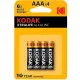 Pilas Kodak Xtralife LR03 AAA 4 Piezas (10 Unidades)