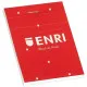 Notepad ENRI Red A7 80 Sheets (10 Units)