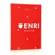 Notepad ENRI Red A7 80 Sheets 4 mm (10 Units)