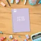 Diary Finocam Cool Lilac Quarto 15,5 x 21,2 cm 2024-2025