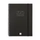 Diary Finocam OPAQUE Black A5 15,5 x 21,2 cm 2025