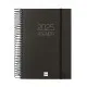 Diary Finocam OPAQUE Black A5 15,5 x 21,2 cm 2025
