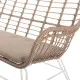 Sillón de jardín Ariki 121 x 62 x 76 cm ratán sintético Acero Blanco