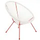 Sillón de jardín Acapulco 73 x 80 x 85 cm Rojo Blanco Ratán