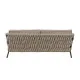 Garden sofa Rebecca Black Light brown Aluminium 206 x 83 x 74 cm