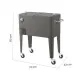 Portable Fridge Fresh Grey Metal 74 x 43 x 80 cm