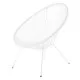 Sillón de jardín Acapulco 73 x 80 x 85 cm Blanco Ratán