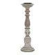 Candelabro Blanco Natural Hierro Madera de mango 14 x 14 x 45,72 cm