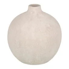 Vase Cream Ceramic Sand 22 x 22 x 25 cm
