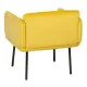 Armchair Yellow Black 100 % polyester 76 x 64 x 77 cm