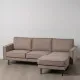 Sofá Chaise Longue Taupé 235 x 155 x 87 cm
