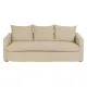 Sofá de 3 Plazas Beige 220 x 95 x 90 cm