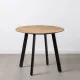 Dining Table 90 x 90 x 77 cm Natural Black Wood Iron