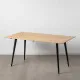 Dining Table Natural Black Wood Iron 160 x 90 x 77 cm