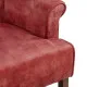 Sillón 77 x 64 x 88 cm Tejido Sintético Madera Rojo Oscuro