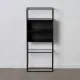 Shelves BRICK 55 x 30 x 132 cm Crystal Black Metal