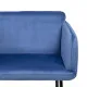 Sillón Tejido Sintético Azul Metal
