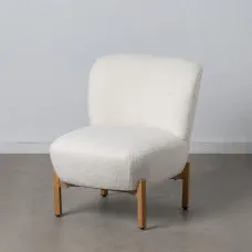 Sillón 62 x 75 x 74 cm Tejido Sintético Metal Blanco