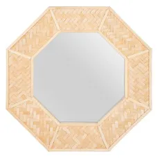 Wall mirror 81 x 6,5 x 81 cm Natural Bamboo