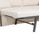 Sofá Cama 200 x 94 x 86 cm Tejido Sintético Crema