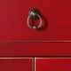 Nightstand ORIENTE Red Iron MDF Wood 45 x 26 x 69 cm
