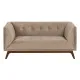 Sofá 156 x 81 x 72 cm Champán Tejido Sintético Madera Terciopelo