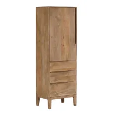 Mesa auxiliar 60 x 44 x 180 cm Natural Madera de mango