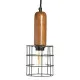 Ceiling Light 12 x 12 x 27 cm Natural Golden Wood Iron