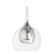 Ceiling Light Crystal Grey Metal 30 x 30 x 50 cm