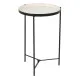 Side table 40,5 x 40,5 x 60,5 cm Black Cream Iron