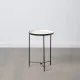 Side table 40,5 x 40,5 x 60,5 cm Black Cream Iron