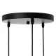Ceiling Light 36 x 36 x 130 cm Black Golden Metal Ø 18,5 cm