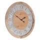 Reloj de Pared Natural Madera de abeto 60 x 4,5 x 60 cm