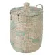 Juego de Cestos Natural Gris Fibra natural 38 x 38 x 58 cm (2 Piezas)