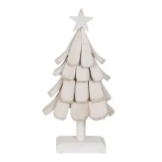 Árbol de Navidad Blanco Madera de Paulonia Árbol 31 x 25 x 60 cm