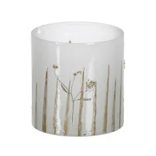 Portavelas Gris Dorado Cristal Ø 15 cm 15 x 15 x 15 cm