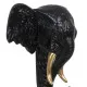 Figura Decorativa Negro Dorado Elefante 20,5 x 14,3 x 35,5 cm