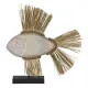 Decorative Figure White Brown Natural Fish 57 x 12 x 60 cm