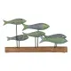 Figura Decorativa Verde Natural Peces 56 x 7 x 31 cm